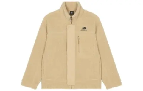 New Balance Jackets Men's Khaki Stand Collar Moderate Other