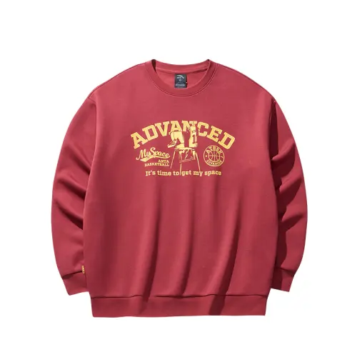 Anta Basketball Collection Sweatshirt Men's Dark Rosy Red