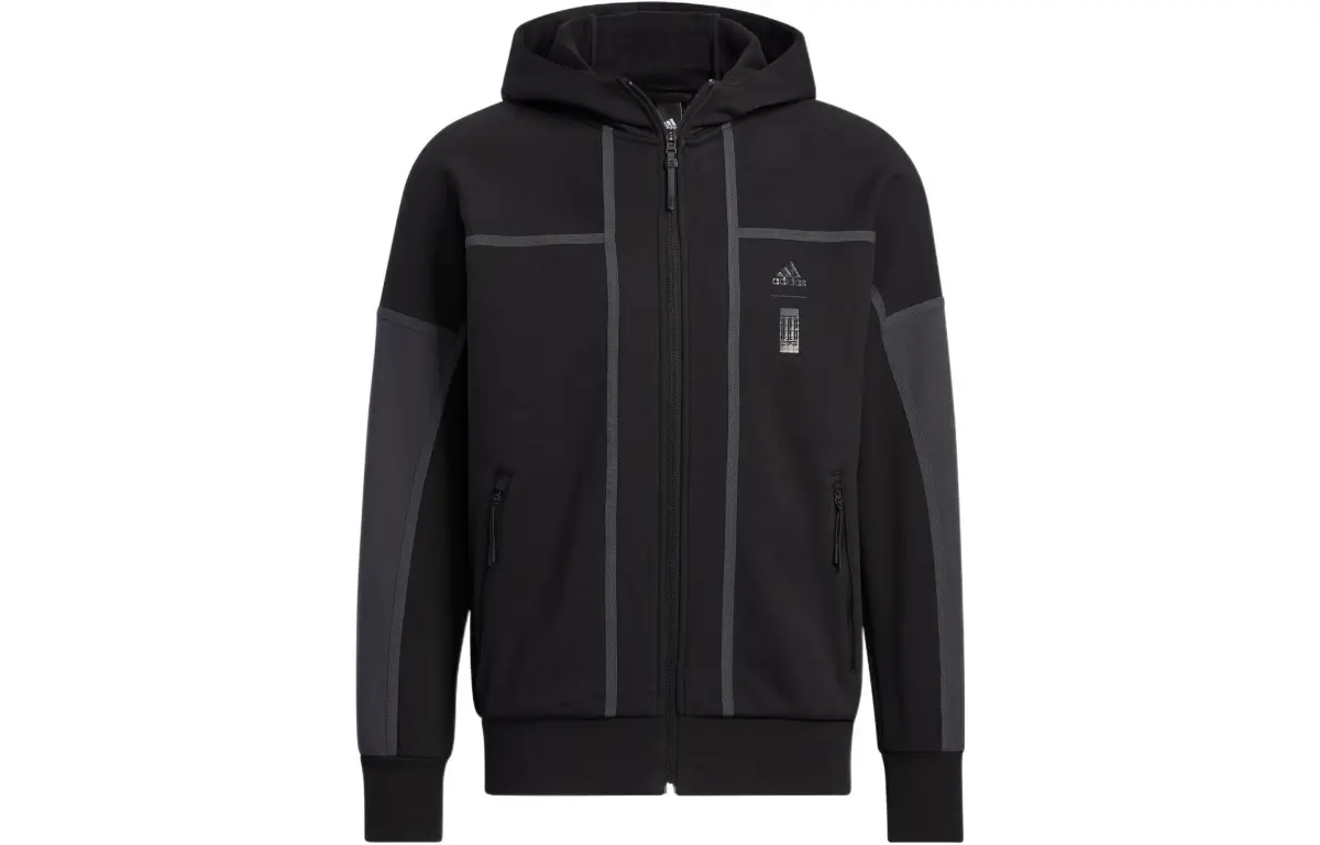 Adidas Jackets Men's Black Hooded Moderate Other