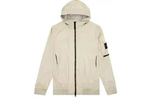 STONE ISLAND Compass Patch Zip Up Hooded Jacket