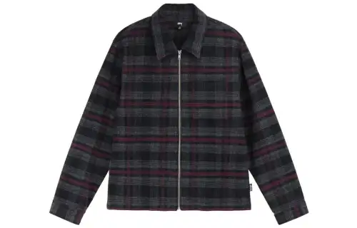 Stussy Reed Wool Plaid Zip Shirt