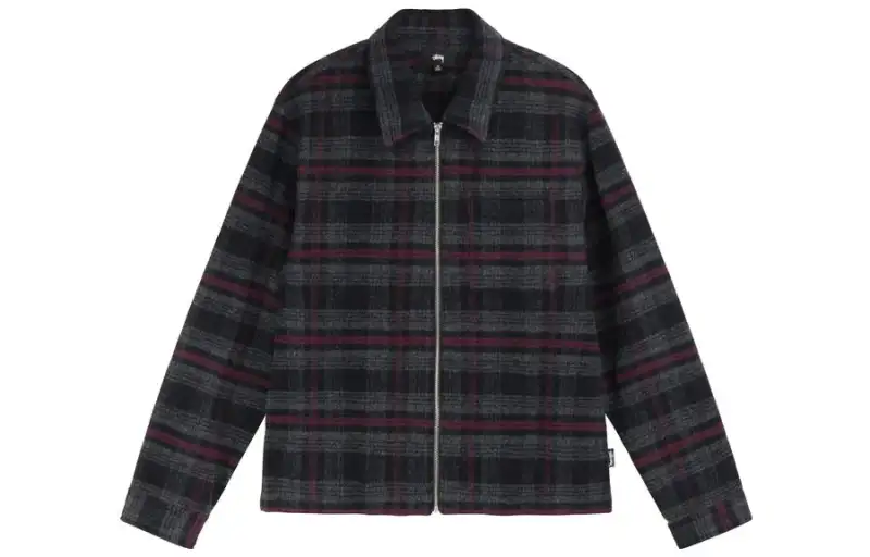 Stussy Reed Wool Plaid Zip Shirt