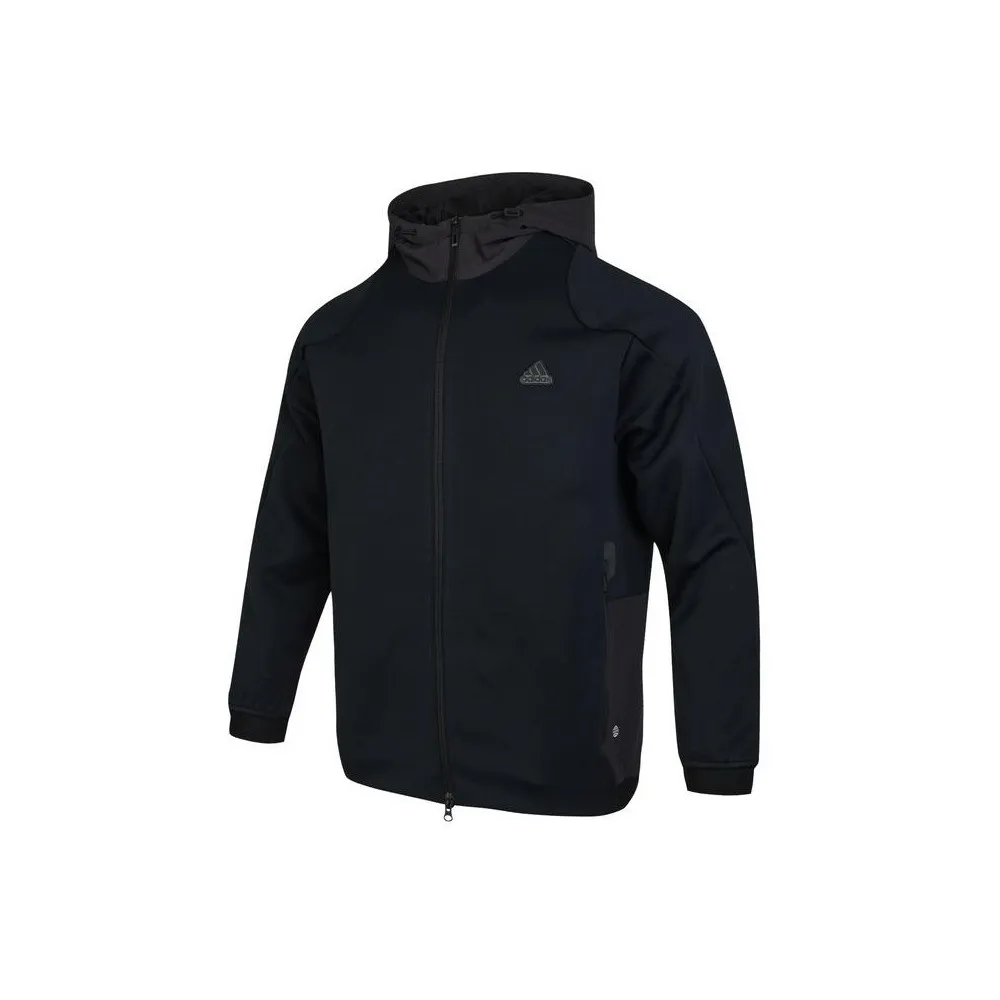 Adidas Jackets Men's Black Hooded (Non-detachable) Moderate
