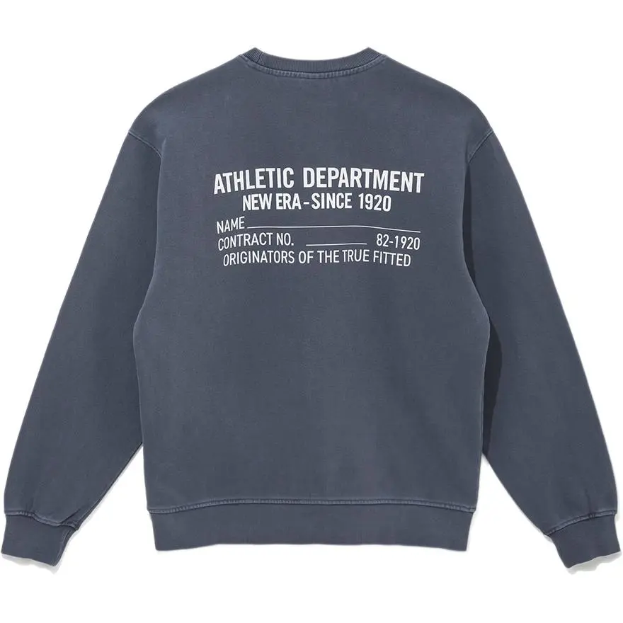 New Era Sweatshirts Unisex Gray Blue Crew Neck Moderate Straight Fit