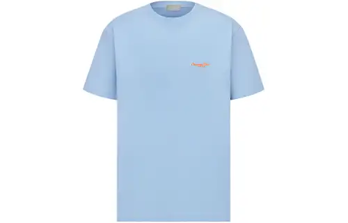 DIOR SS24 Drop Shoulder Sleeve T Shirt Men's Blue