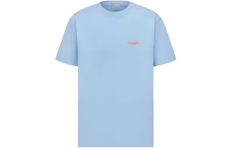 DIOR SS24 Drop Shoulder Sleeve T Shirt Men's Blue