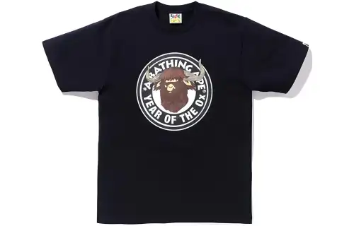A BATHING APE T Shirts Men's Crew Neck Moderate Straight Fit