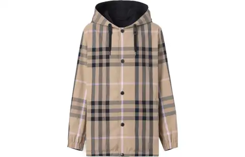 Burberry Reversible Check Hooded Jacket