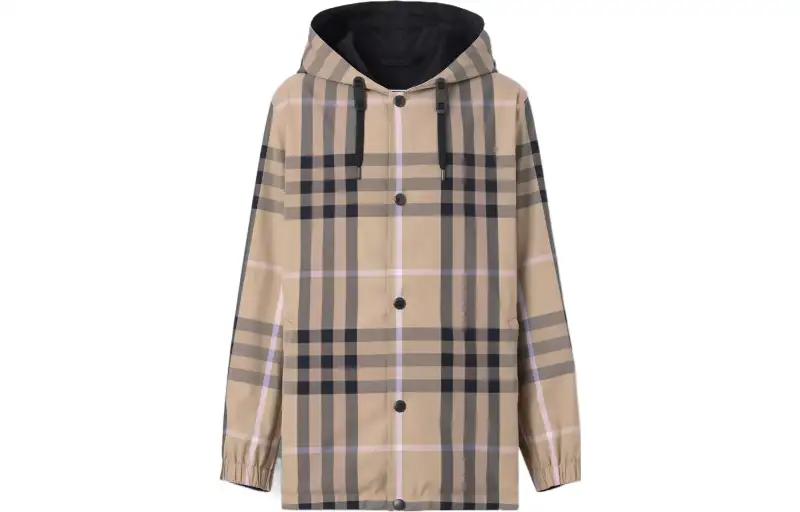 Burberry Reversible Check Hooded Jacket