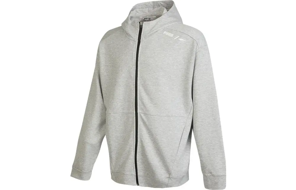 PUMA Jackets Men's Light Gray Hooded Moderate Other