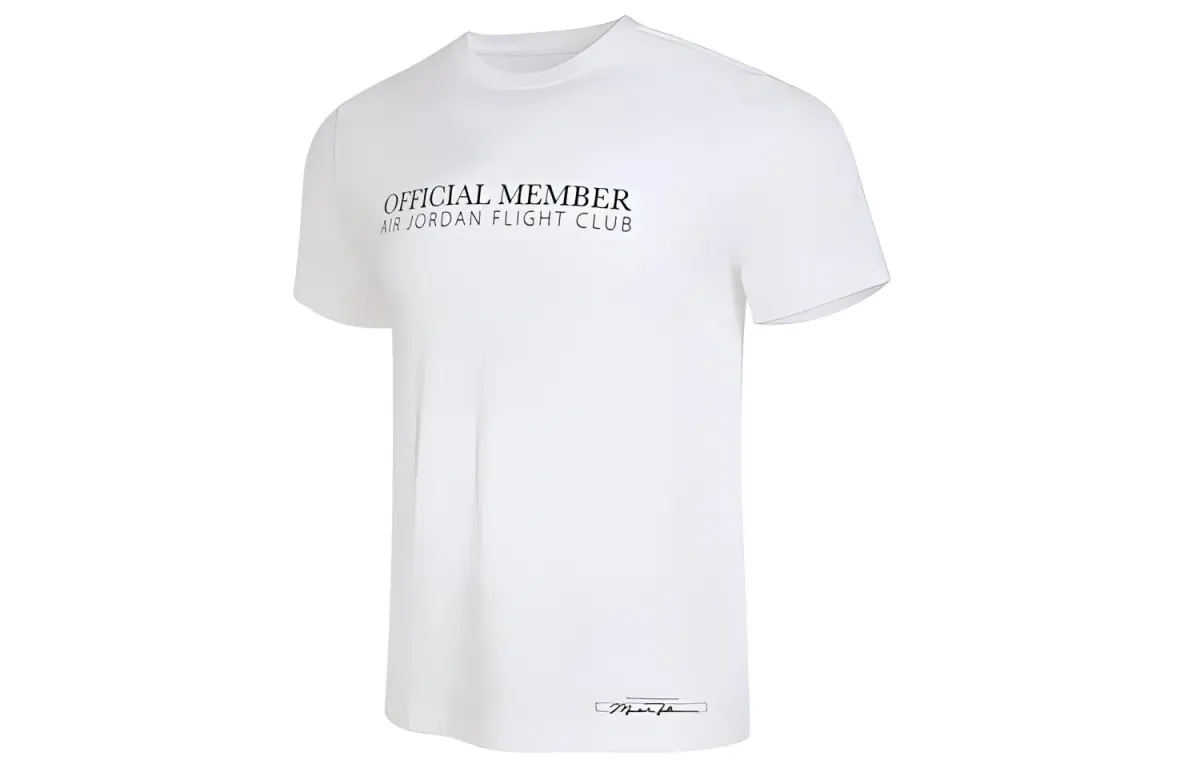 Jordan Flight MVP T-Shirts Men's White Crew Neck Moderate Straight Fit