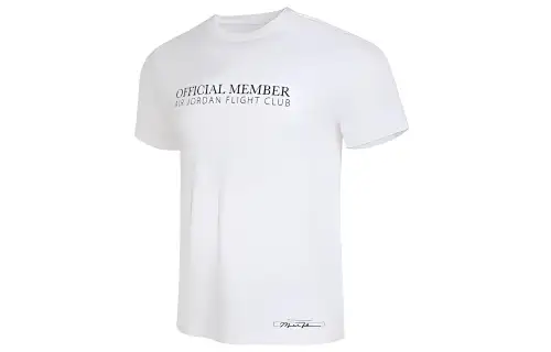 Jordan Flight MVP T Shirts Men's White Crew Neck Moderate Straight Fit