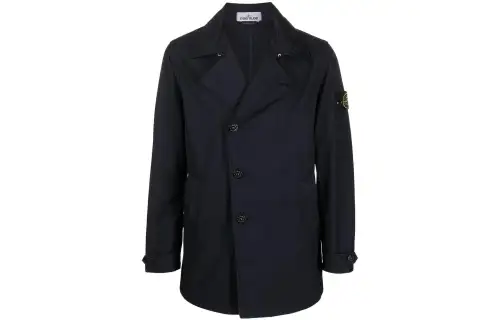 STONE ISLAND Jackets Men's Marine Blue Lapel Moderate Other