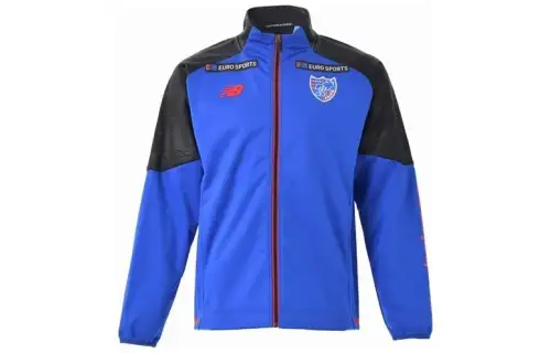 New Balance Jackets Men's Blue Stand Collar Moderate Straight Fit