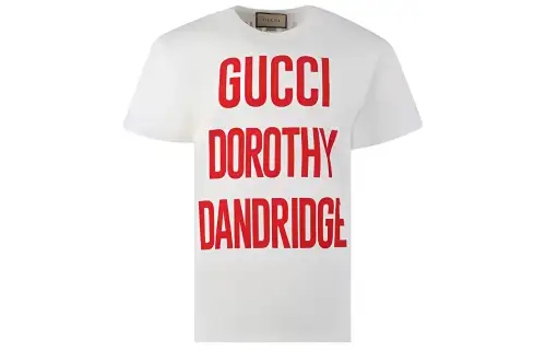 GUCCI T Shirts Men's White Crew Neck Moderate Straight Fit