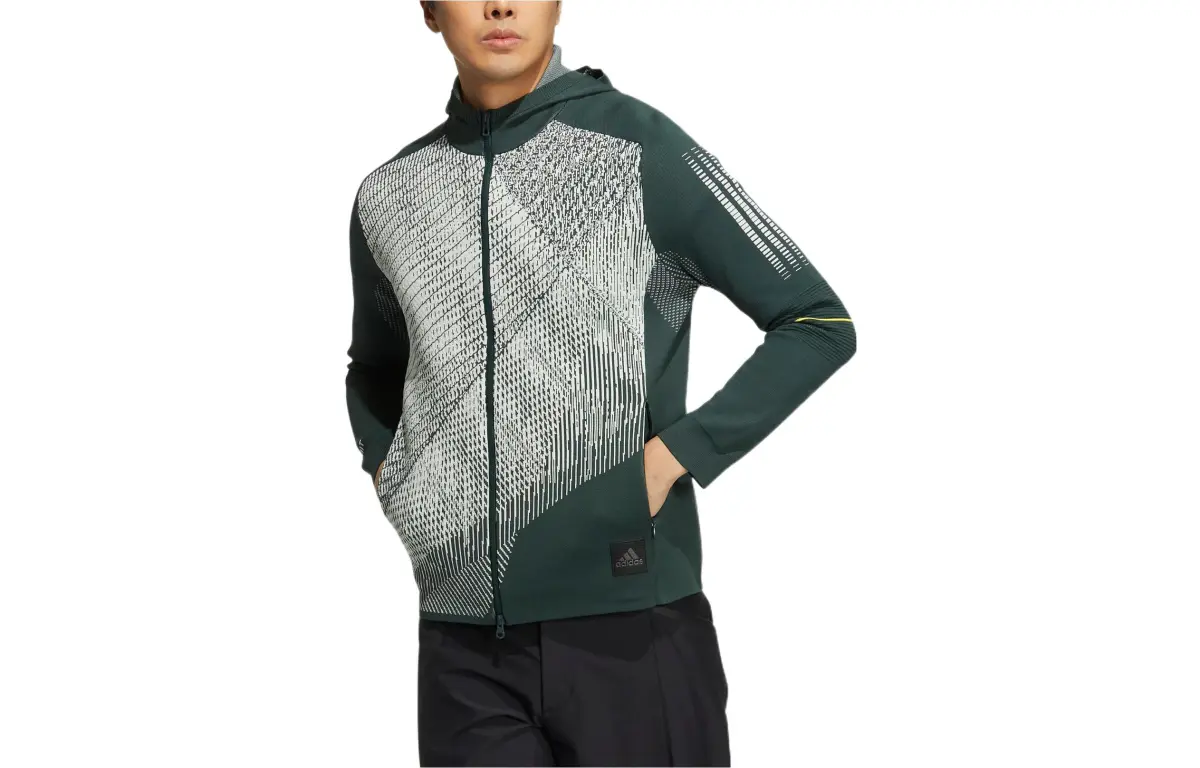 Adidas Jackets Men's Green Hooded Moderate Other