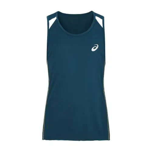 ASICS Tank Tops Men's Green Crew Neck Thin Other
