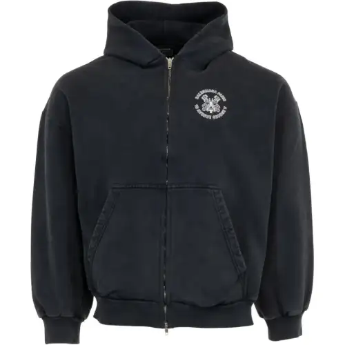Balenciaga Paris Zip Front Hoodie
