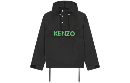 KENZO Logo Printed Drawstring Hoodie