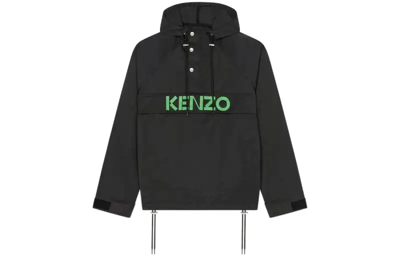 KENZO Logo Printed Drawstring Hoodie