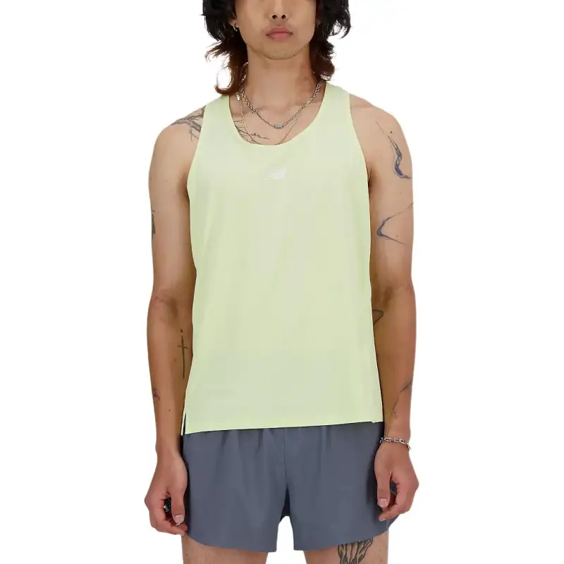New Balance Athletics Racing SingletICEX Tank Top Men's Yellow