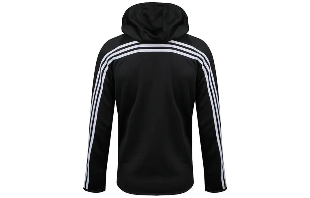 Adidas 3-Stripes Jackets Men's Black Hooded Moderate Other