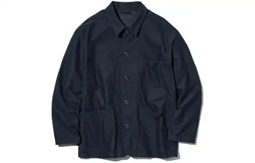UNIQLO Jackets Unisex Blue Lapel Thin Other