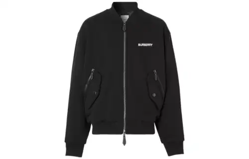 Burberry Ekd Print Cotton Oversized Bomber Jacket