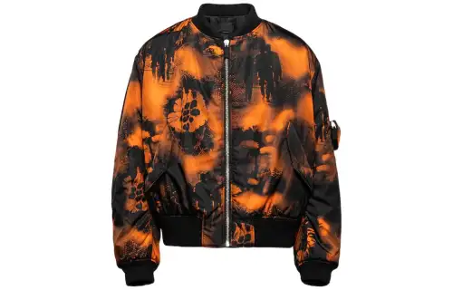 PRADA Jackets Men's Orange Baseball Collar Moderate Other