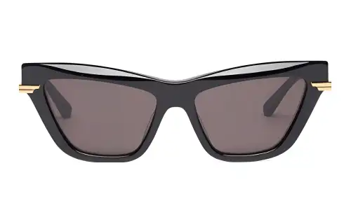 Bottega Veneta Acetate Irregular Shape Sunglasses Women's Gold