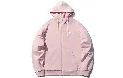 Li Ning Sports Fashion Collection Sweatshirts Unisex Pink Hooded Moderate Cardigan