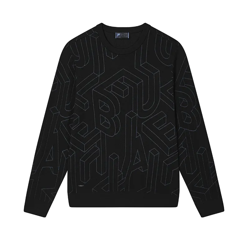 FILA Knitwear Men's Black Crew Neck Moderate