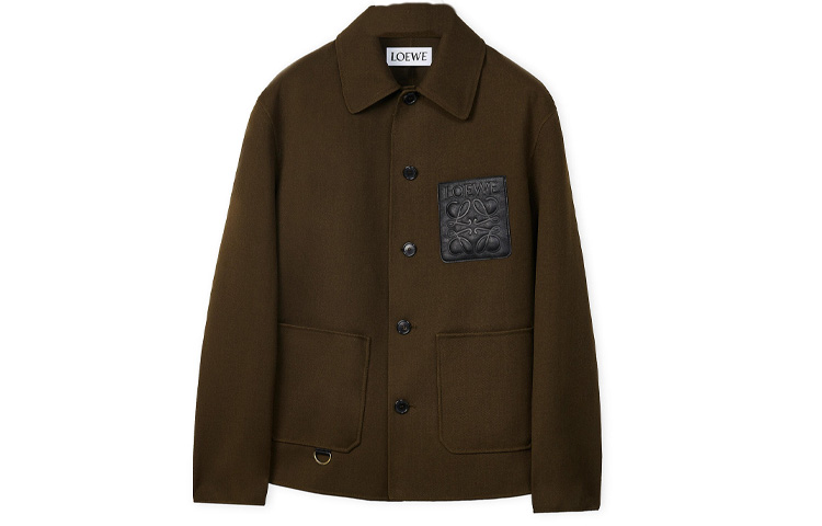 Мужская куртка LOEWE FW22 Jacket (темно-оливковая)