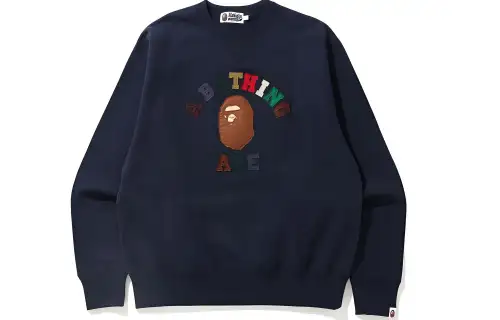 Bape College Applique Relaxed Fit Crewneck