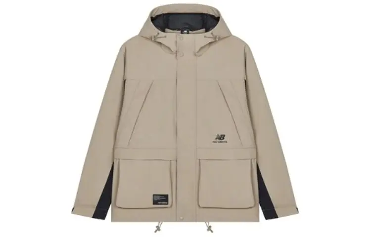 New Balance Jackets Men's Khaki Hooded Moderate Workwear