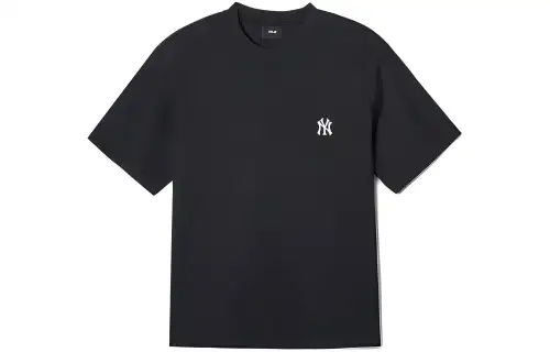 MLB New York Yankees T Shirts Unisex Black Crew Neck Moderate Straight Fit