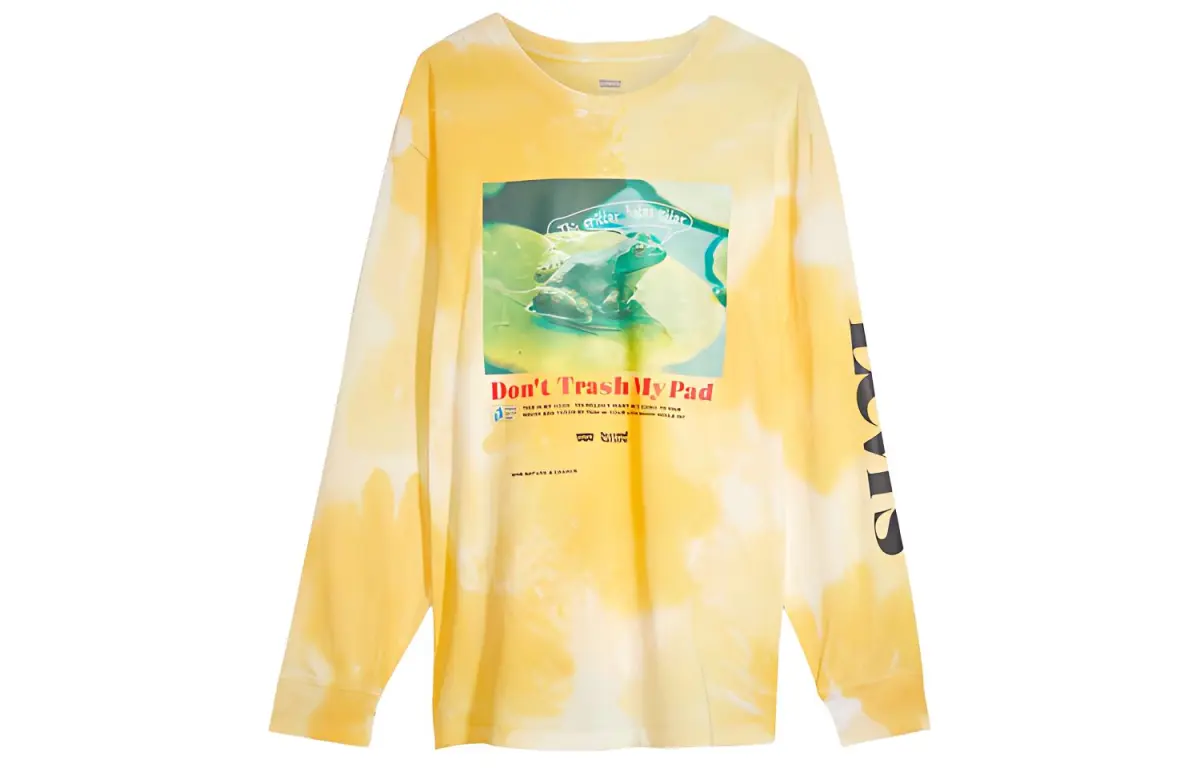 Levi's T-Shirts Men's Yellow Crew Neck Moderate