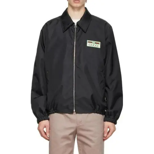 GUCCI Jackets Men's Black Lapel Moderate Other