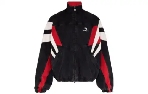 Balenciaga Jackets Unisex Black Stand Collar Moderate Other