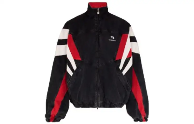 Balenciaga Jackets Unisex Black Stand Collar Moderate Other