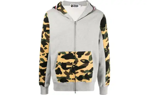 A BATHING APE Jackets Men's Gray Hooded Moderate Other