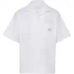 PRADA Shirts Men's White Cuban Collar Moderate Other