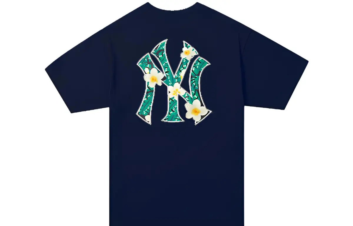 New Era T-Shirts Unisex Marine Blue Crew Neck Moderate Straight Fit