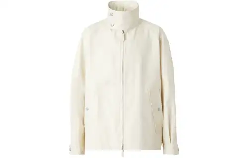 Burberry Jackets Men's Lemon Yellow Stand Collar Moderate Other