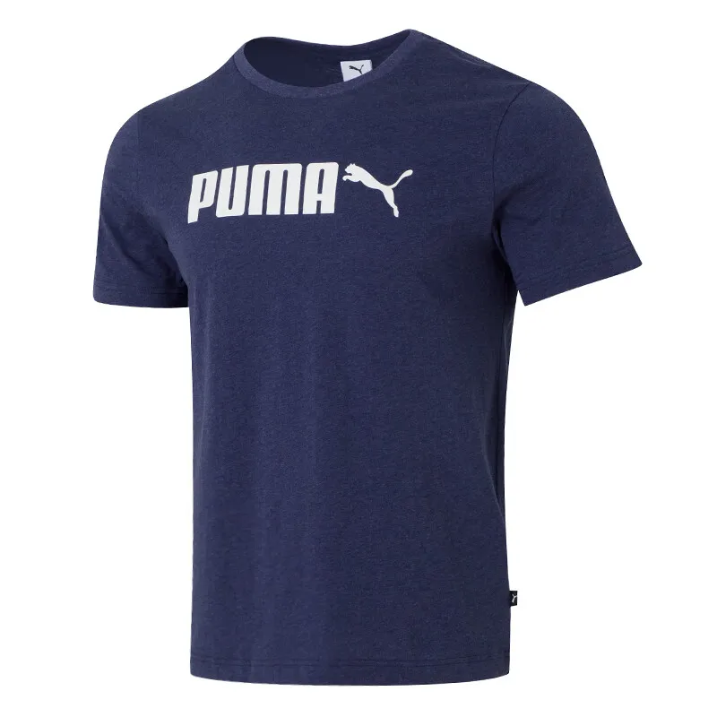 PUMA T-Shirts Men's Blue Crew Neck Moderate