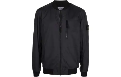 STONE ISLAND Jackets Men's Black V Neck Moderate Workwear