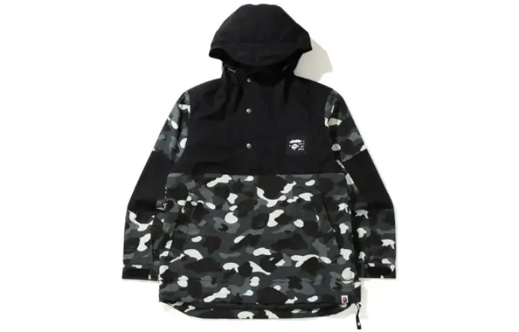 A BATHING APE Jackets Men's Black BKX Hooded Moderate Other
