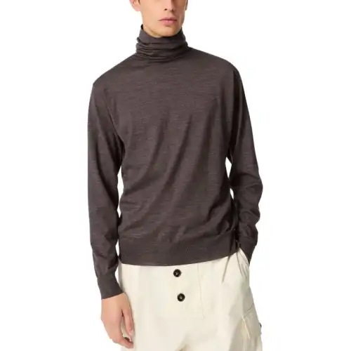 Bottega Veneta Light Fine Cashmere Hooded Jumper Knitwear Men's Chocolate