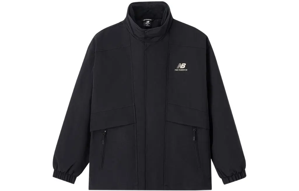 New Balance Jackets Men's Black Stand Collar Moderate Other