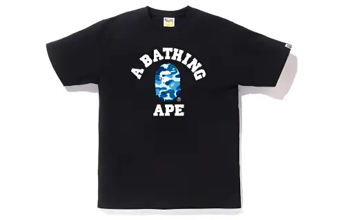 A BATHING APE SS23 Men's ABC CAMO COLLEGE TEE